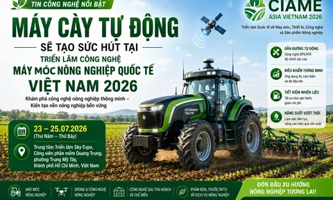 Máy cày tự động sẽ tạo sức hút tại Triển lãm Công nghệ Máy móc nông nghiệp quốc tế Việt Nam 2026 