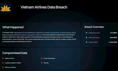 Vietnam Airlines lên tiếng về sự cố bảo mật dữ liệu
