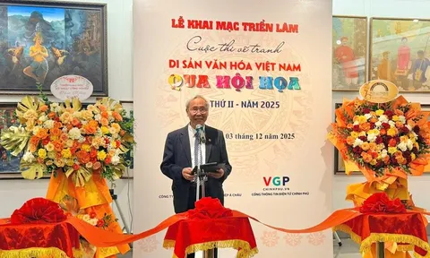 Khai mạc Triển lãm cuộc thi vẽ tranh 'Di sản văn hóa Việt Nam qua hội họa' lần thứ II năm 2025