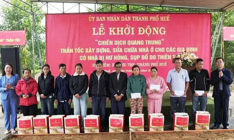 TP. Huế khởi công xây dựng, sửa chữa nhà cho người dân vùng lũ