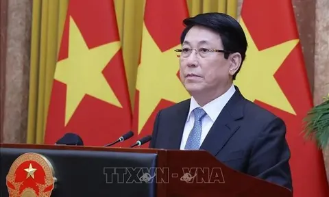 Chủ tịch nước Lương Cường tiếp đại sứ các nước trình Quốc thư