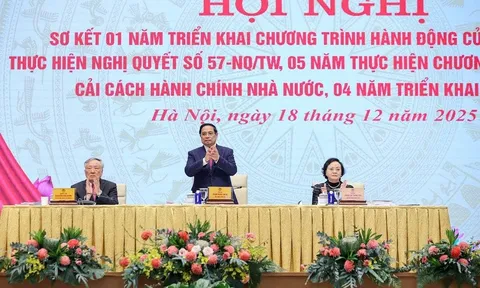 Tổng thuật: Thủ tướng chủ trì hội nghị '3 trong 1' về triển khai Nghị quyết số 57-NQ/TW, cải cách hành chính và Đề án 06