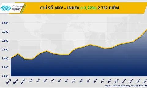 THỊ TRƯỜNG HÀNG HÓA: Dòng tiền đổ mạnh, MXV-Index lập đỉnh cao mới