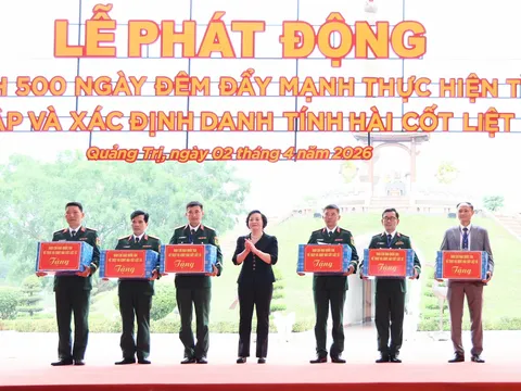 Phó Thủ tướng Phạm Thị Thanh Trà phát động Chiến dịch 500 ngày đêm tìm kiếm, quy tập và xác định danh tính hài cốt liệt sĩ