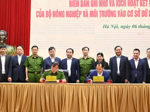 Kết nối 12 cơ sở dữ liệu ngành nông nghiệp và môi trường với Trung tâm Dữ liệu Quốc gia