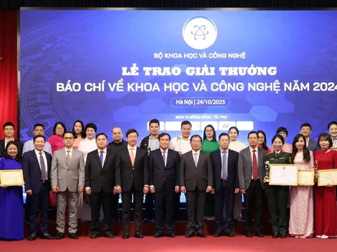 Vinh danh 24 tác phẩm xuất sắc tại Giải thưởng báo chí về KH&CN năm 2024