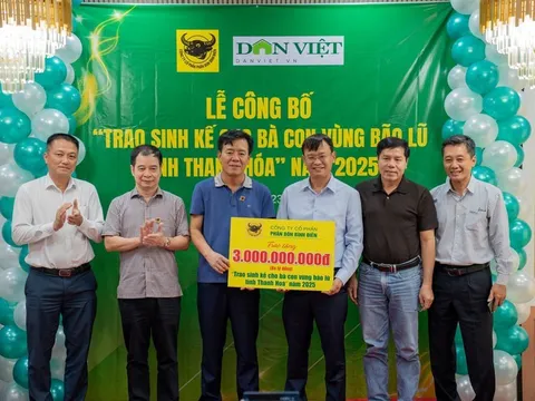 Công ty Phân bón Bình Điền góp sức trao sinh kế cho bà con vùng bão lũ tỉnh Thanh Hóa