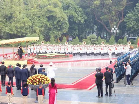 Chủ tịch nước Lương Cường chủ trì lễ đón chính thức Quốc vương Brunei