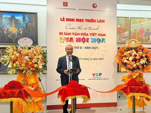 Khai mạc Triển lãm cuộc thi vẽ tranh 'Di sản văn hóa Việt Nam qua hội họa' lần thứ II năm 2025
