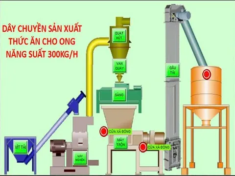 Kết quả nghiên cứu hoàn thiện hệ thống thiết bị nghiền siêu mịn sản xuất thức ăn cho ong ngoại