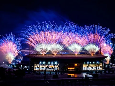 Chùm ảnh: Tổng duyệt bắn pháo hoa chào mừng Đại hội XIV của Đảng