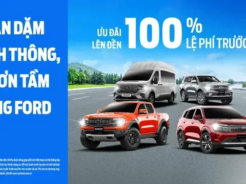 Ford Việt Nam cùng hệ thống Đại lý triển khai chương trình vạn dặm hanh thông, hỗ trợ đến 100% lệ phí trước bạ